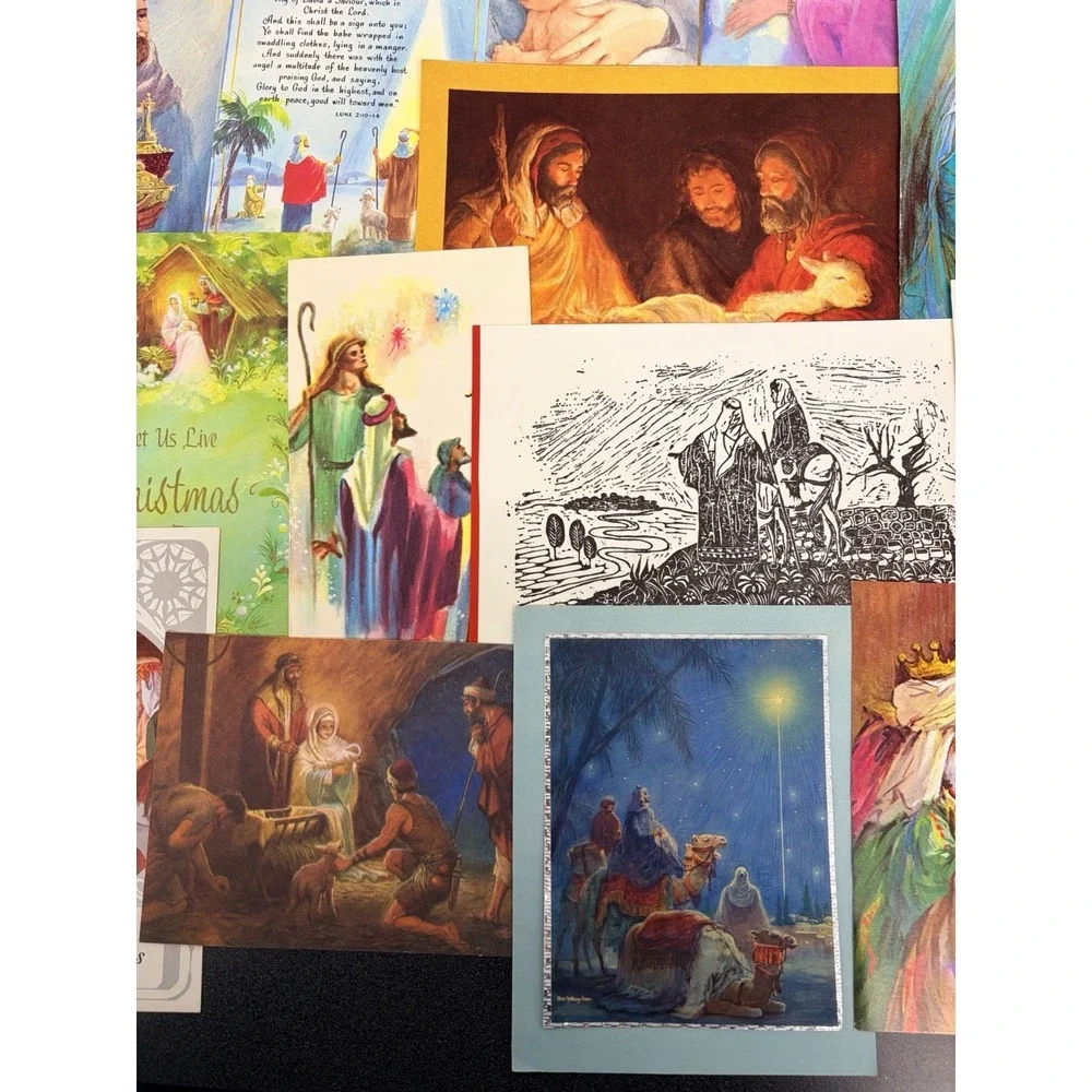 Vintage Christmas Cards Fronts ONLY for Scrapbooking Crafts Decoupage Lot of 50+